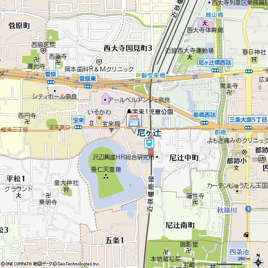 株式会社ベターリビング奈良付近の地図